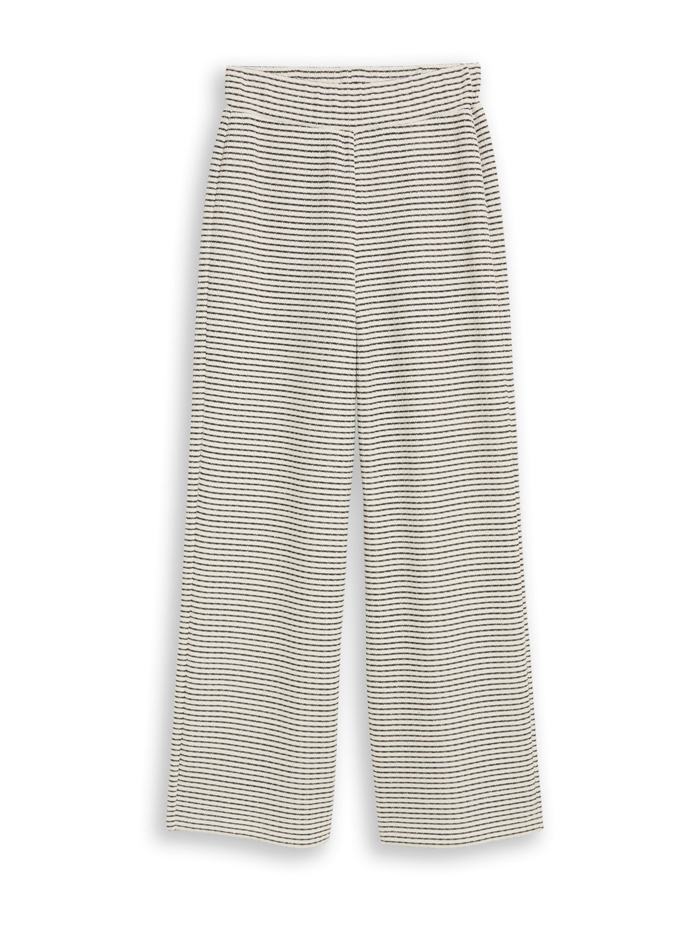 Wide Leg Pantalon TOM TAILOR DENIM en blanc : devant