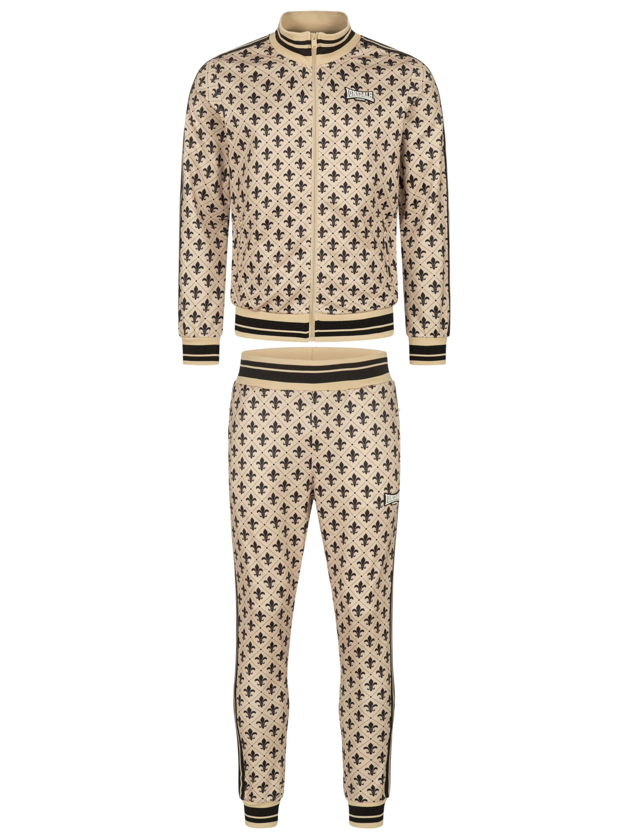LONSDALE Тренировочный костюм в Бежевый: спереди