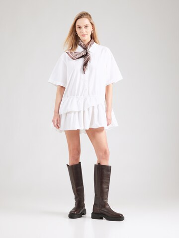 Monki Shirt dress in White