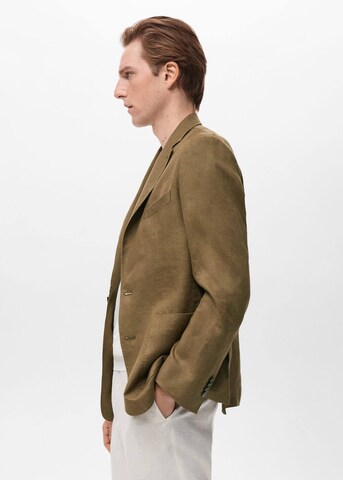 MANGO MAN Slim fit Suit Jacket 'Salerno' in Green
