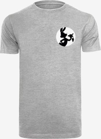 Maglietta 'Looney Tunes Bugs Bunny Silhouette' di F4NT4STIC in grigio: frontale