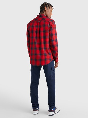 Tommy Jeans Regular fit Button Up Shirt in Red