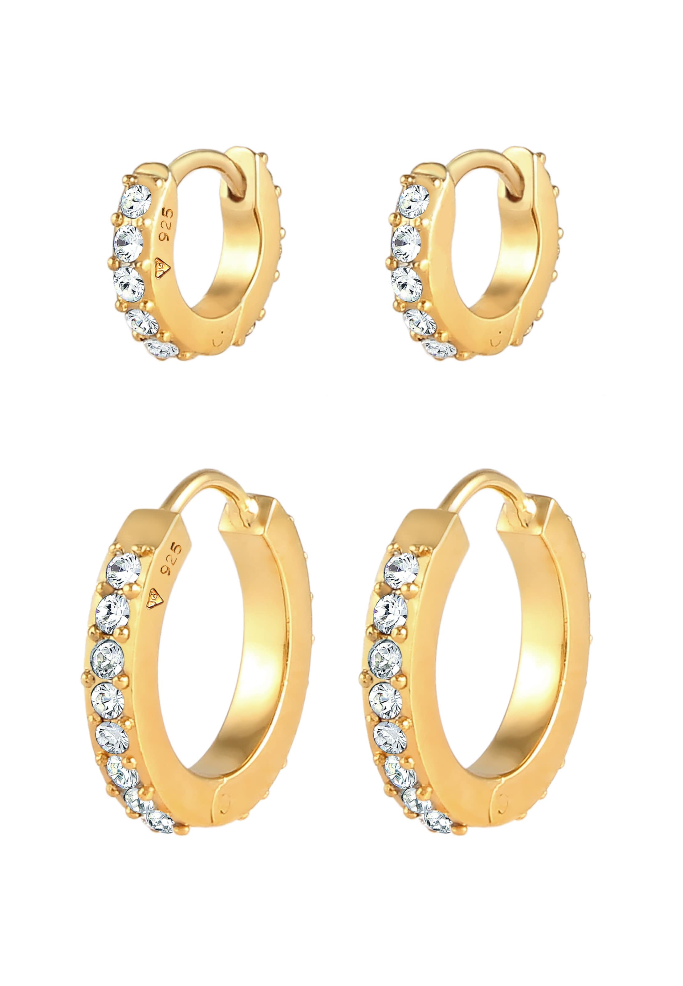 Boucles d'oreilles ELLI en or : devant