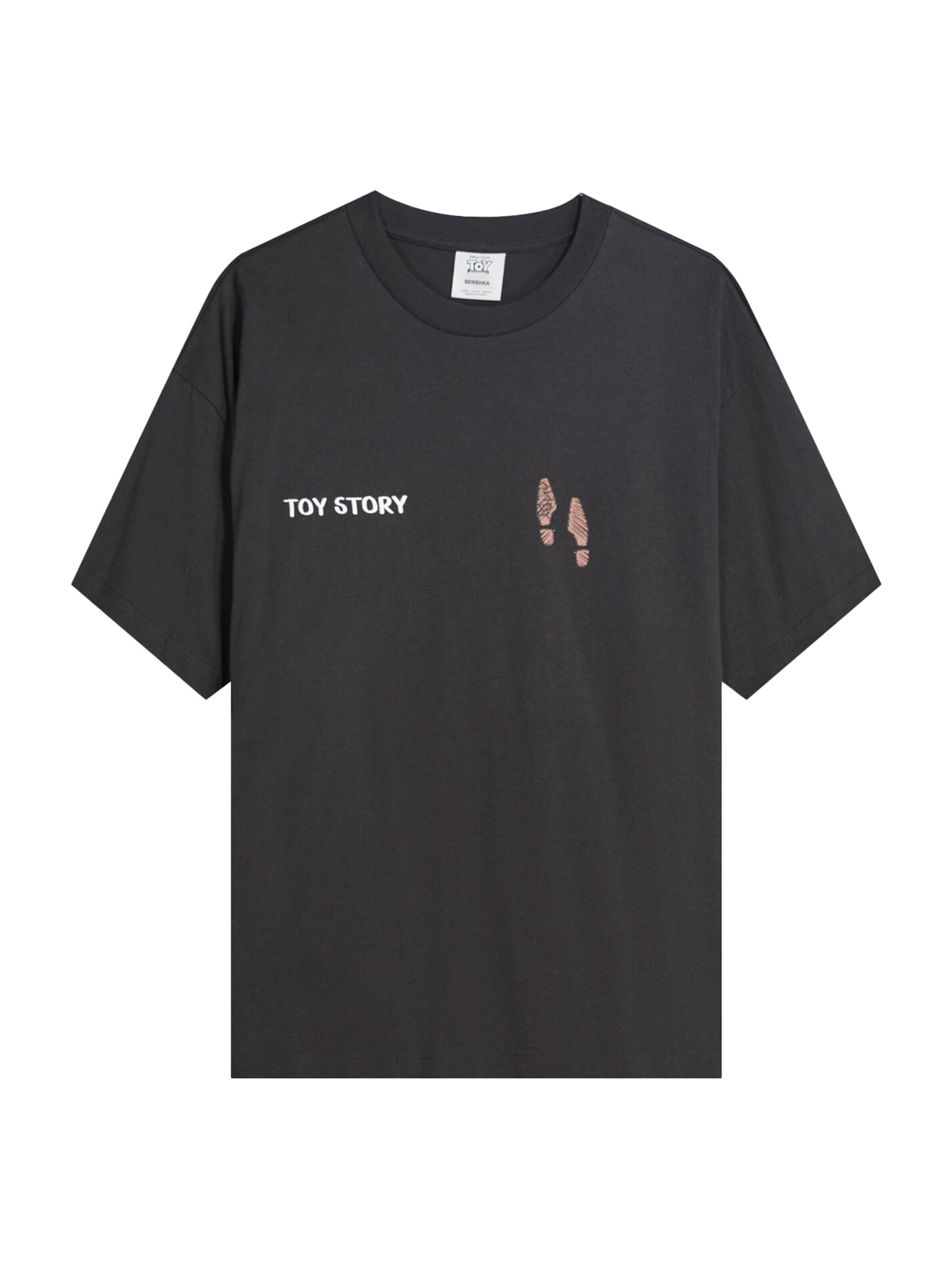 Bershka Koszulka 'TOY STORY' w kolorze brązowy / żółty / ciemnoszary / białym, Podgląd produktu