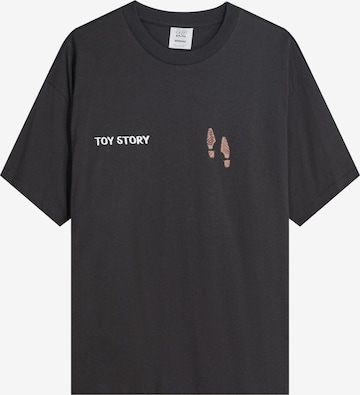 Bershka Koszulka 'TOY STORY' w kolorze szary: przód