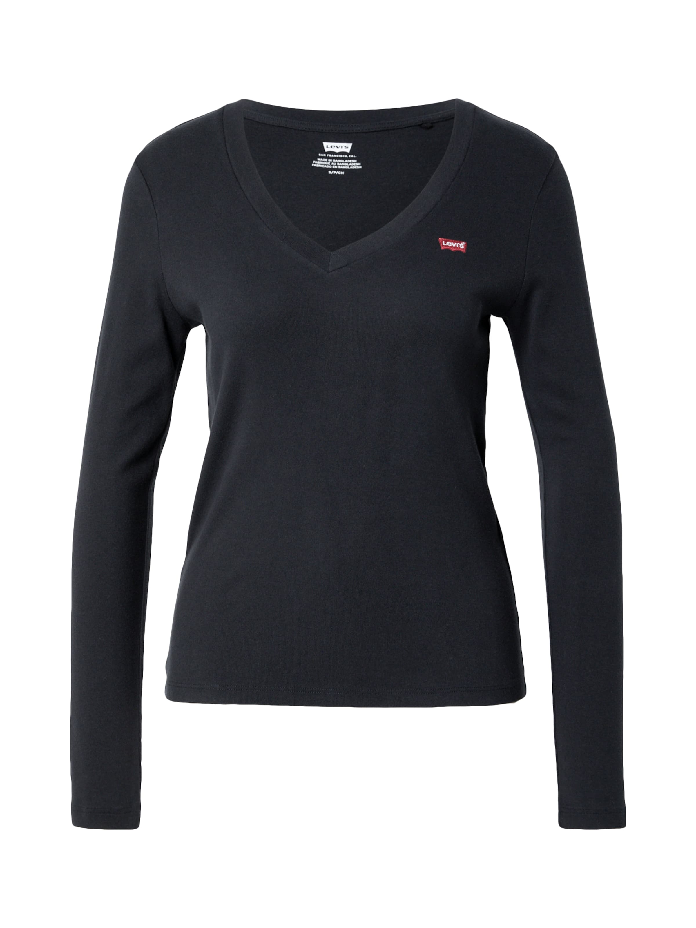 LEVI&#x27;S ® Μπλουζάκι &#x27;Essential Housemark Long Sleeve V-Neck Tee&#x27; σε γκρι: μπροστά
