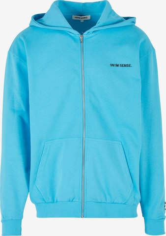 9N1M SENSE Zip-Up Hoodie 'Essential' in Blue: front