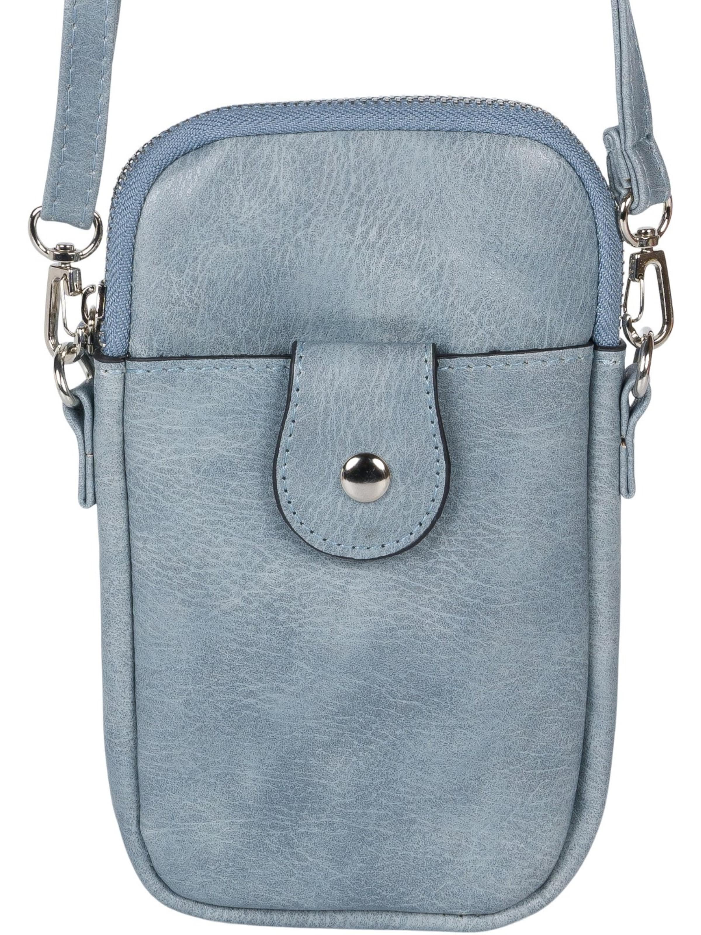 styleBREAKER Crossbody bag 'Mini Umhängetasche Uni' in Blue