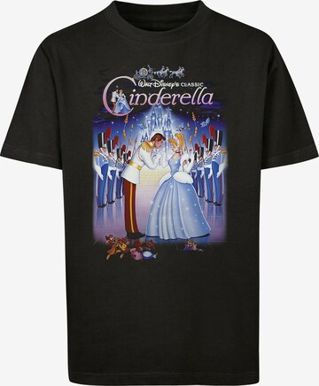 Maglietta 'Disney Cinderella' di F4NT4STIC in nero: frontale