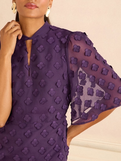 Rochie de cocktail love & roses pe lila, Vizualizare produs