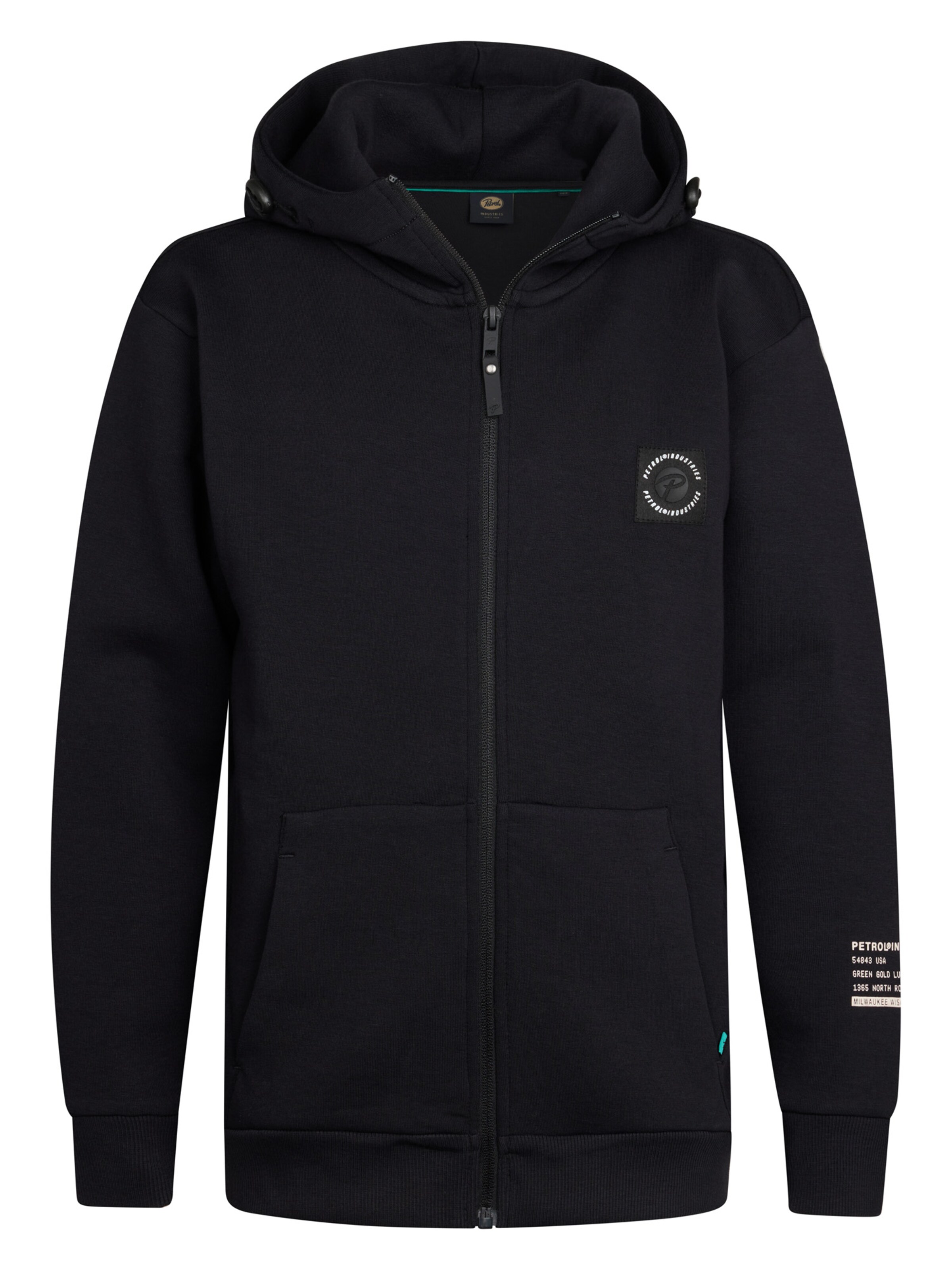 Petrol Industries Sweat jacket 'Siskiyou' in Black: front