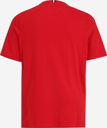 Tricou de la Tommy Hilfiger Big & Tall pe roșu