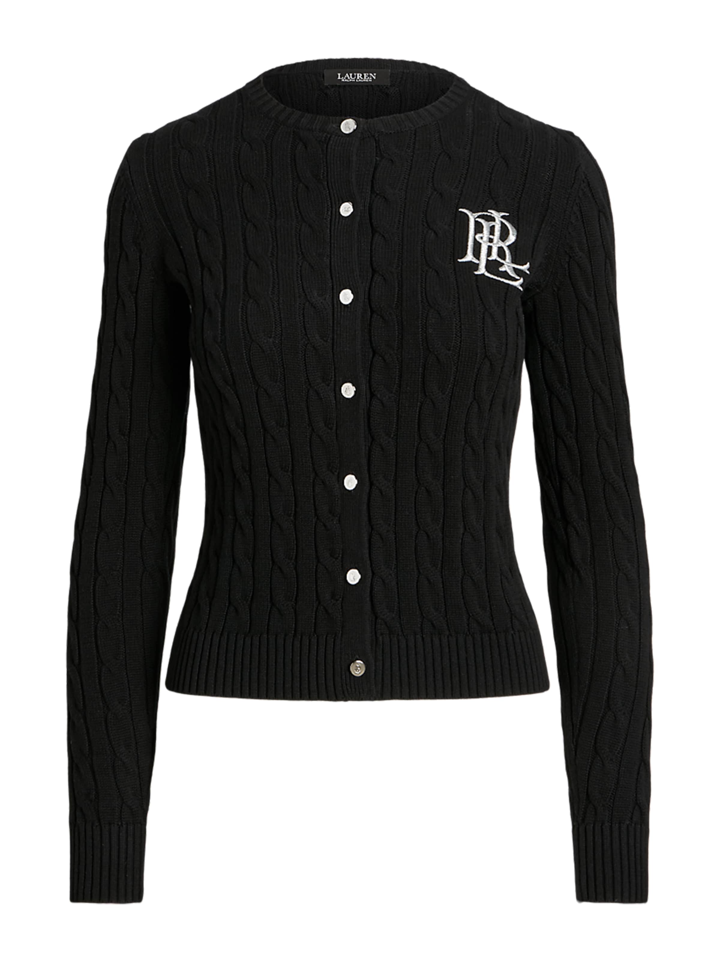 Lauren Ralph Lauren Strickjacke in Schwarz: Vorderseite