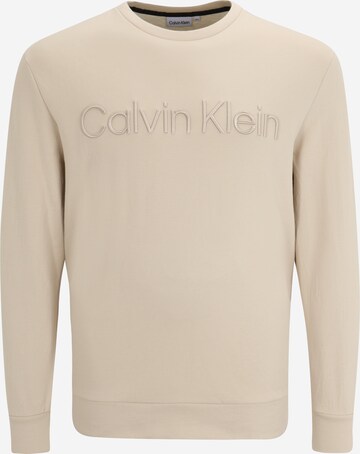 Felpa di Calvin Klein Big & Tall in beige: frontale