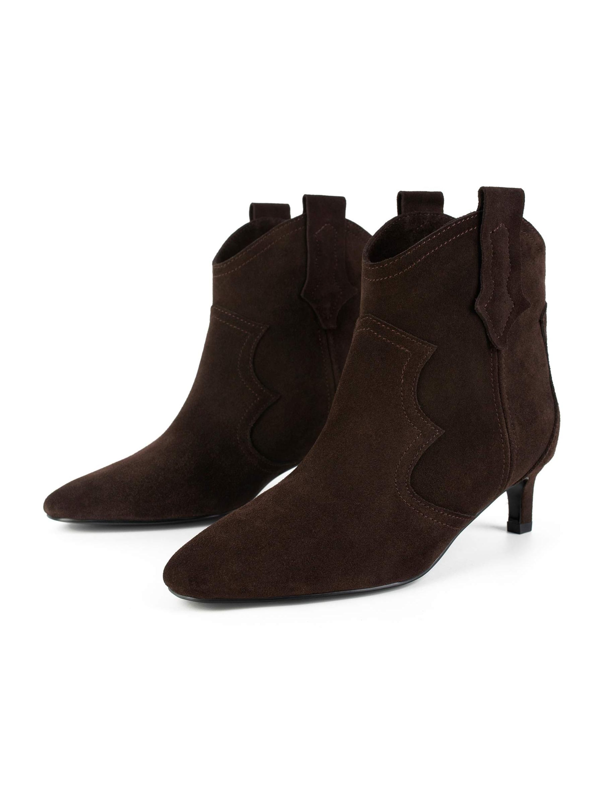 L37 HANDMADE SHOES Ankelstøvler 'TEXAS WIND' i brun: forside