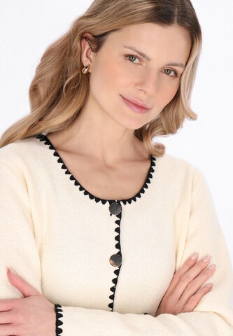 usha BLACK LABEL Gebreid vest in Wit