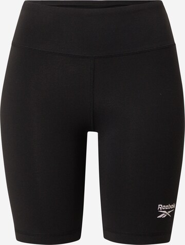 Reebok Skinny Leggings in Zwart: voorkant