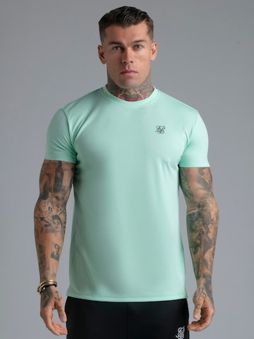 T-Shirt SikSilk en bleu : devant