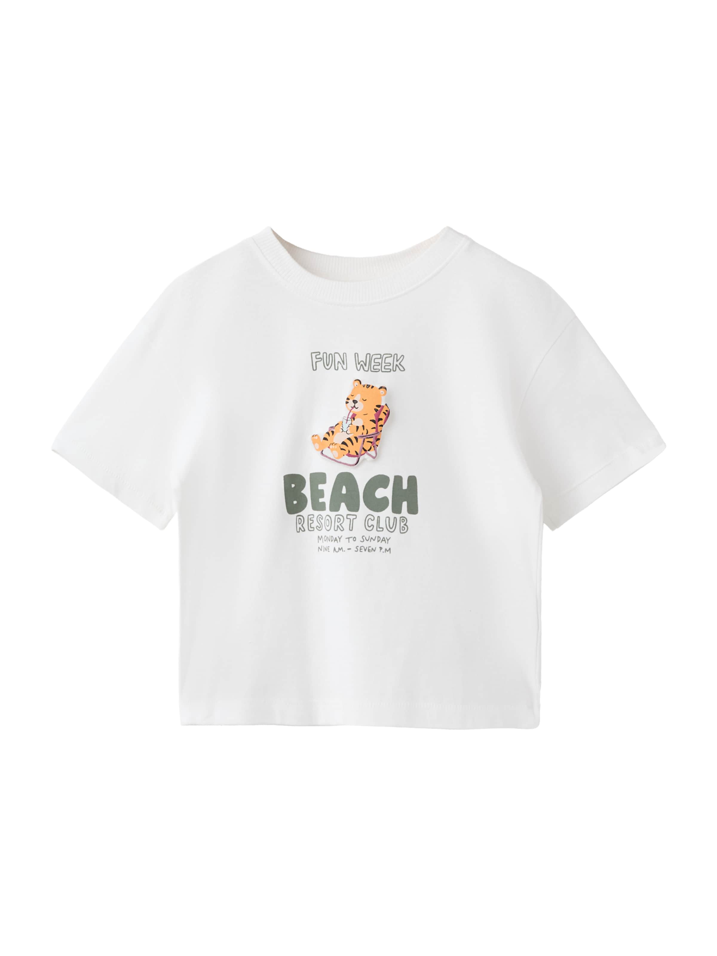 MANGO KIDSMajica 'BEACH' - bijela boja: prednji dio