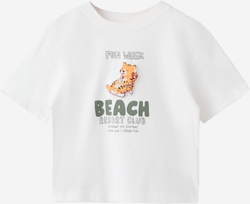 MANGO KIDS Paita 'BEACH' värissä valkoinen: etupuoli