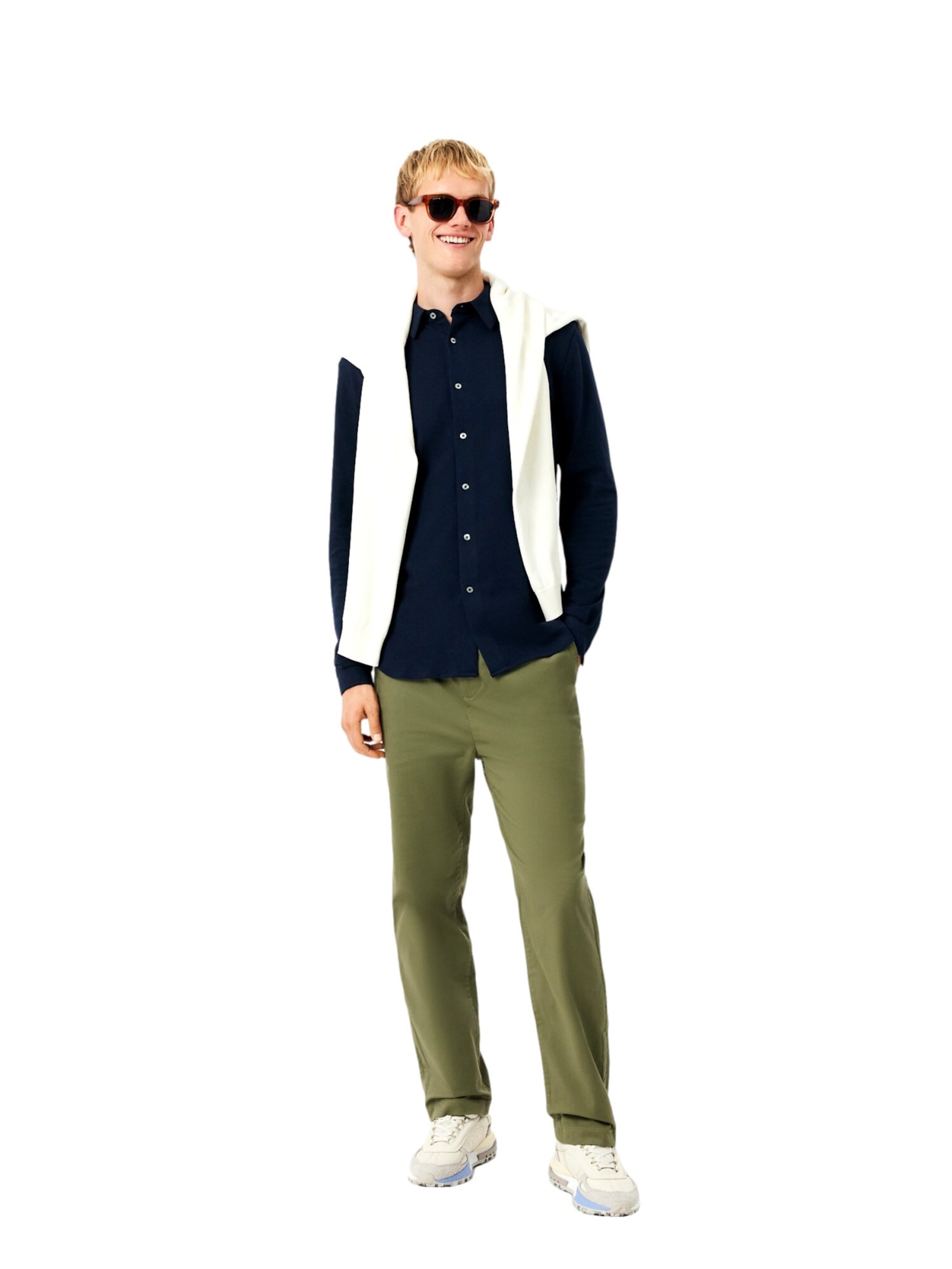 LACOSTE Slim fit Overhemd in Blauw