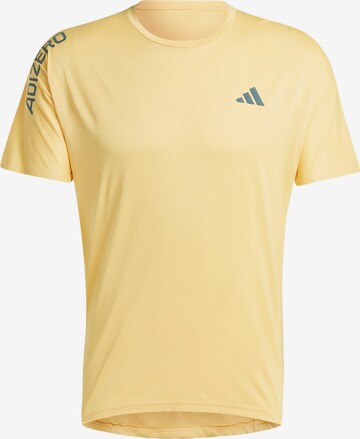 T-Shirt fonctionnel 'Adizero' ADIDAS PERFORMANCE en jaune : devant