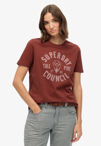 T-shirt Superdry en rouge : devant