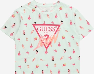 GUESS قميص بلون أزرق: الأمام