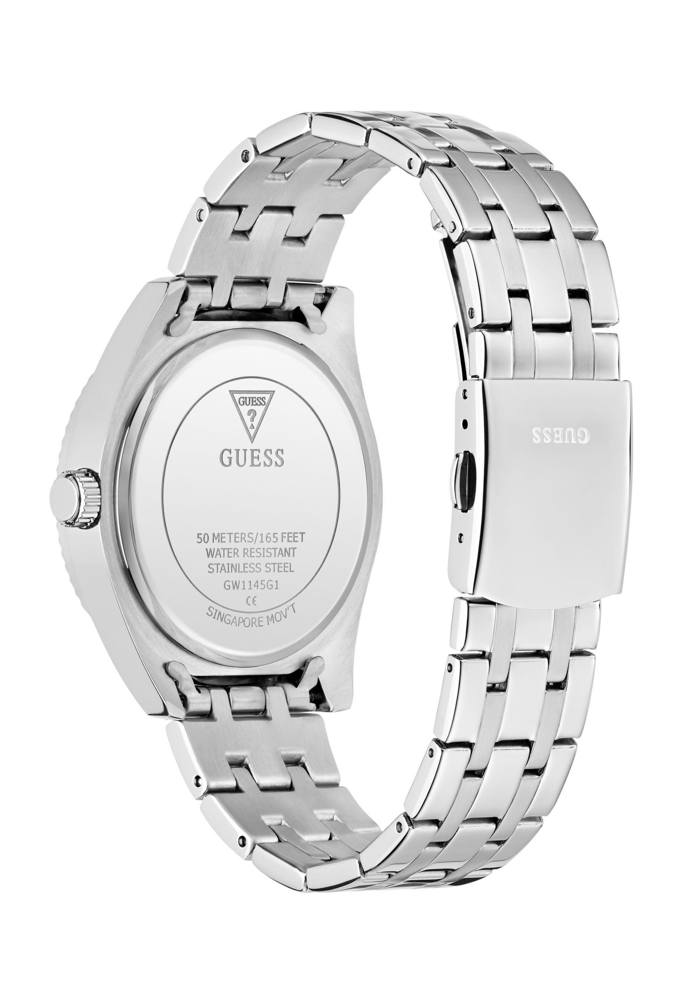 GUESS Analoog horloge ' PERCY ' in Zilver