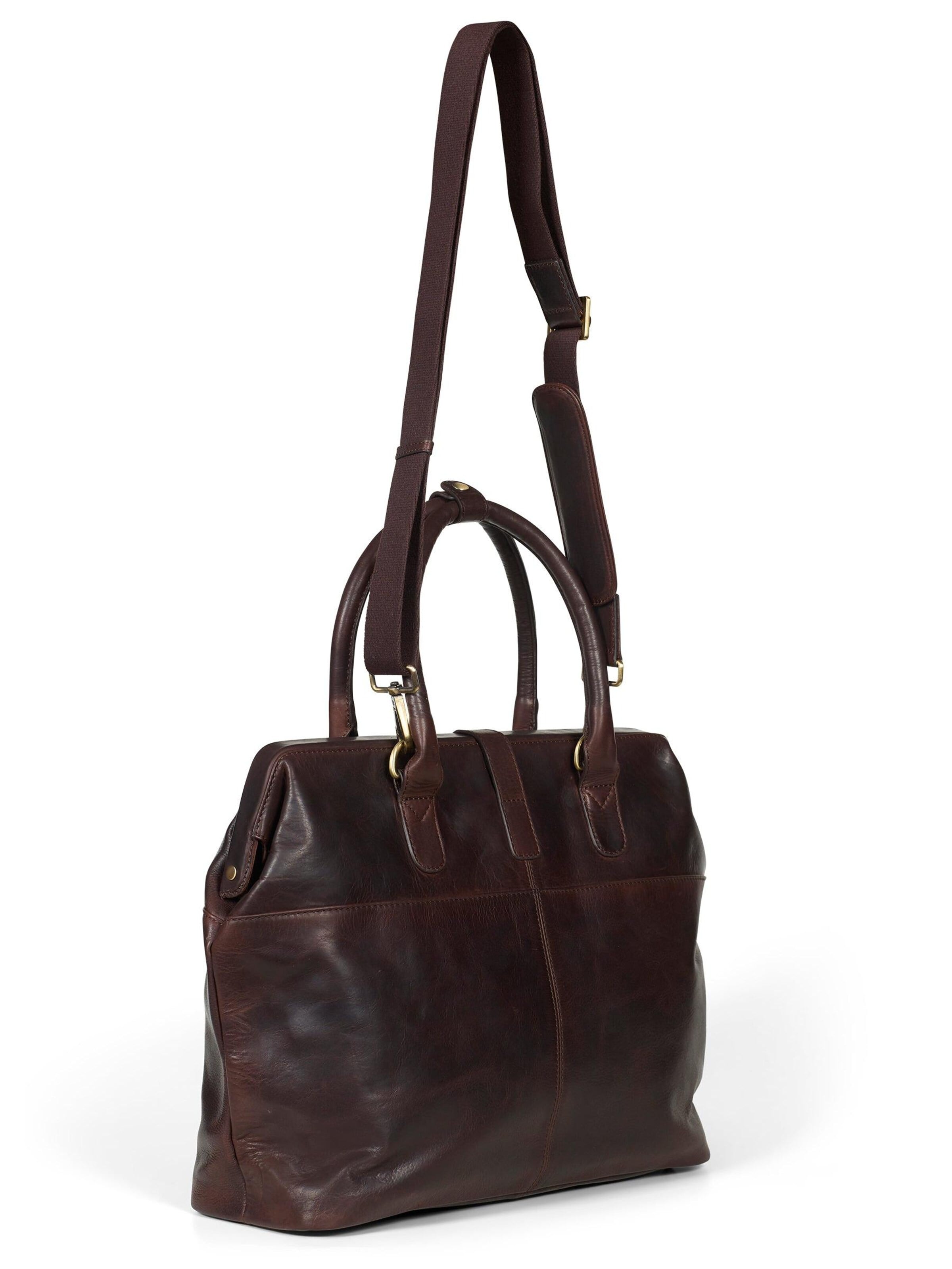 Howard London - Bolsa para portátil 'Laptop Bag Ken Dark Brown' en marrón