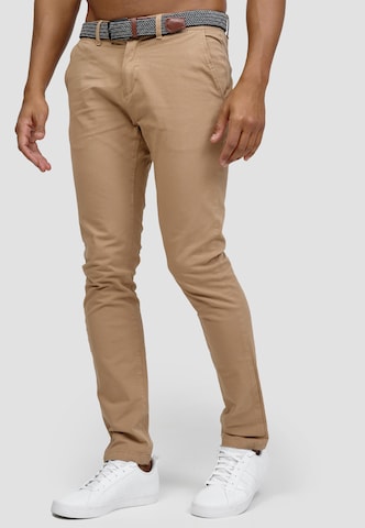 INDICODE JEANS Regular Chino Pants 'Massy' in Beige: front