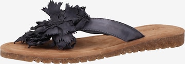 LAZAMANI T-Bar Sandals in Black: front