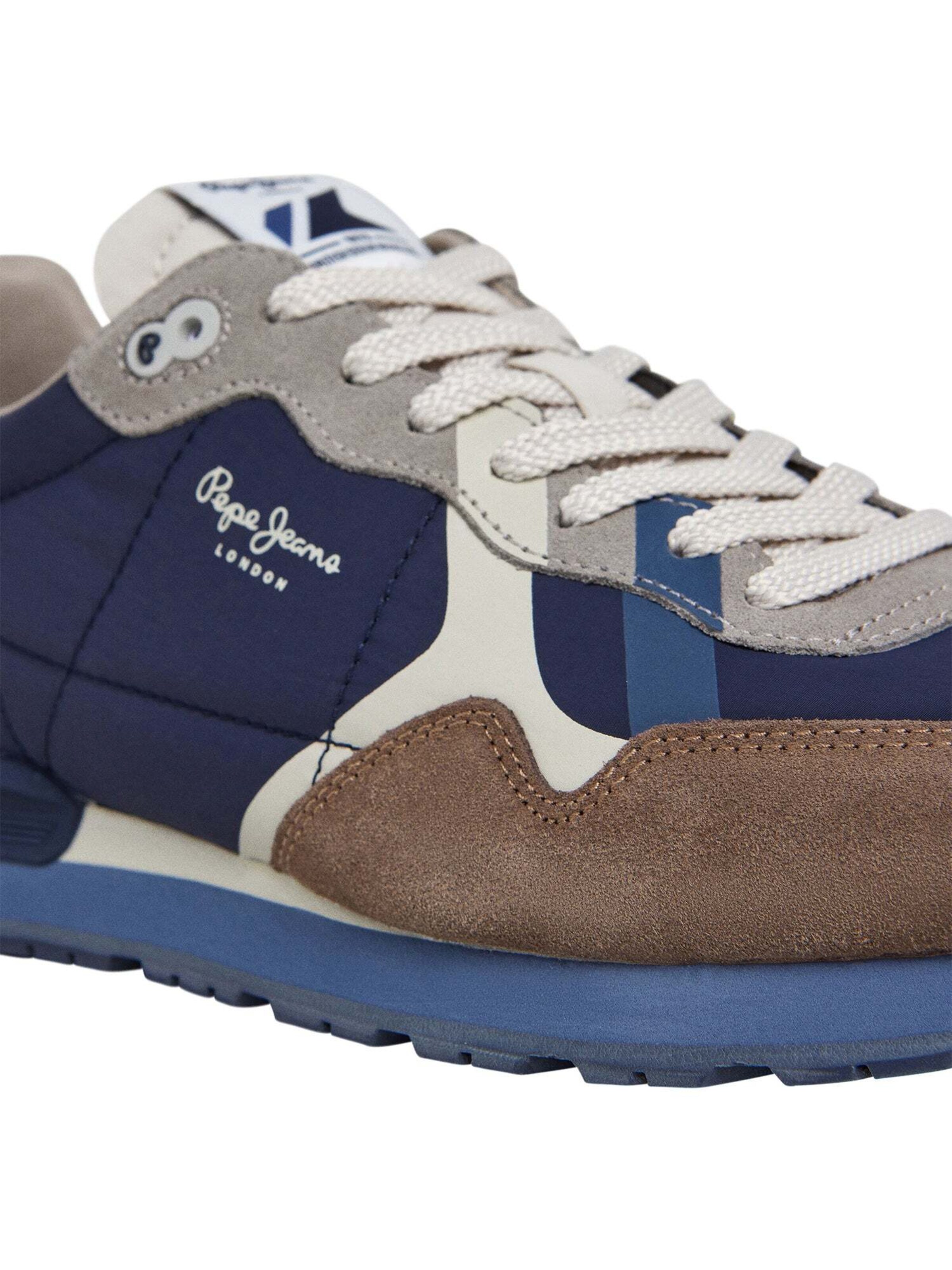 Pepe Jeans Platform trainers 'Brit Print' in Brown