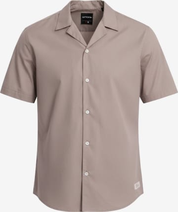 Ombre Button Up Shirt in Beige: front