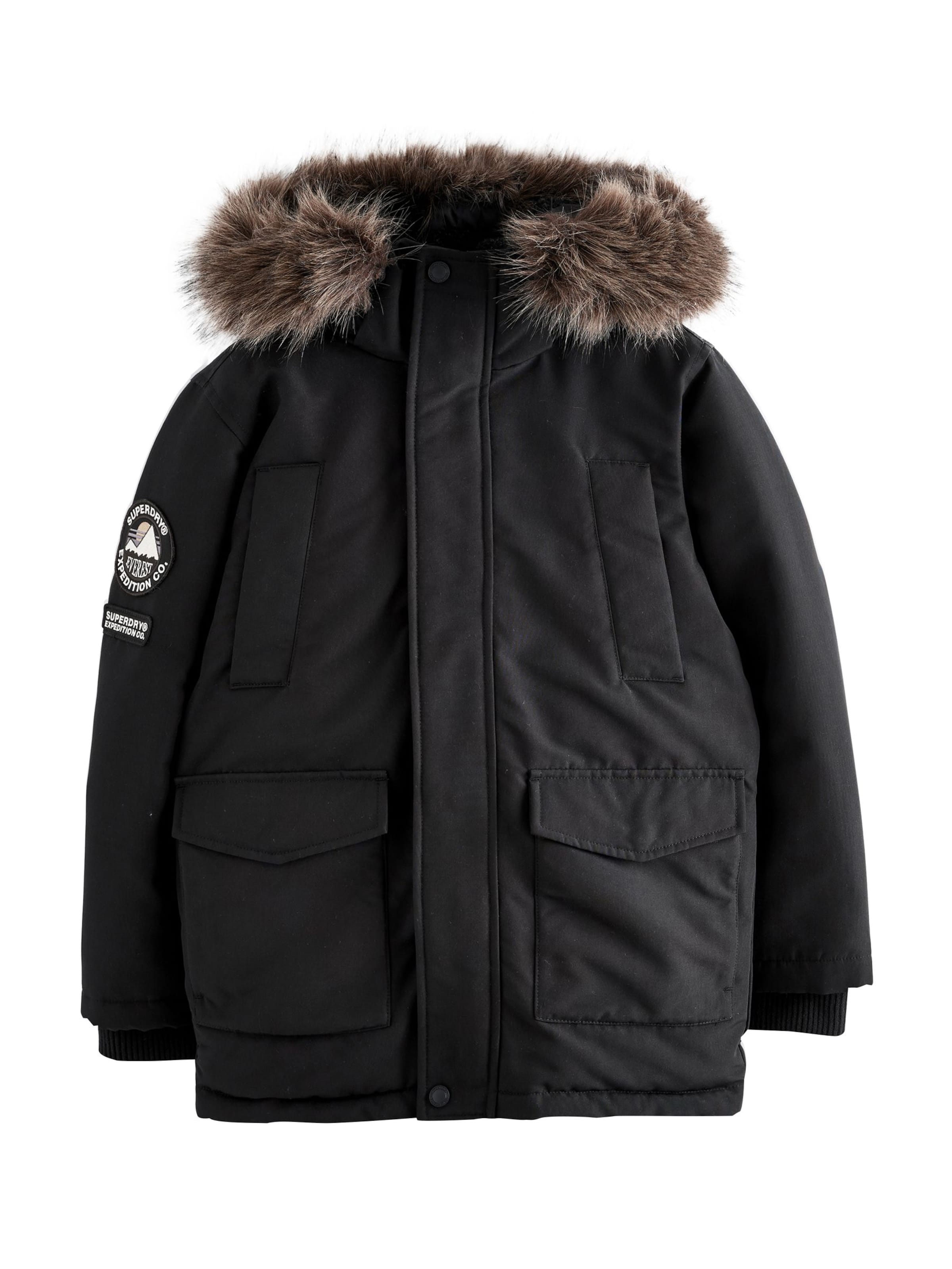 Superdry & Co Mantel 'Everest' in Zwart: voorkant