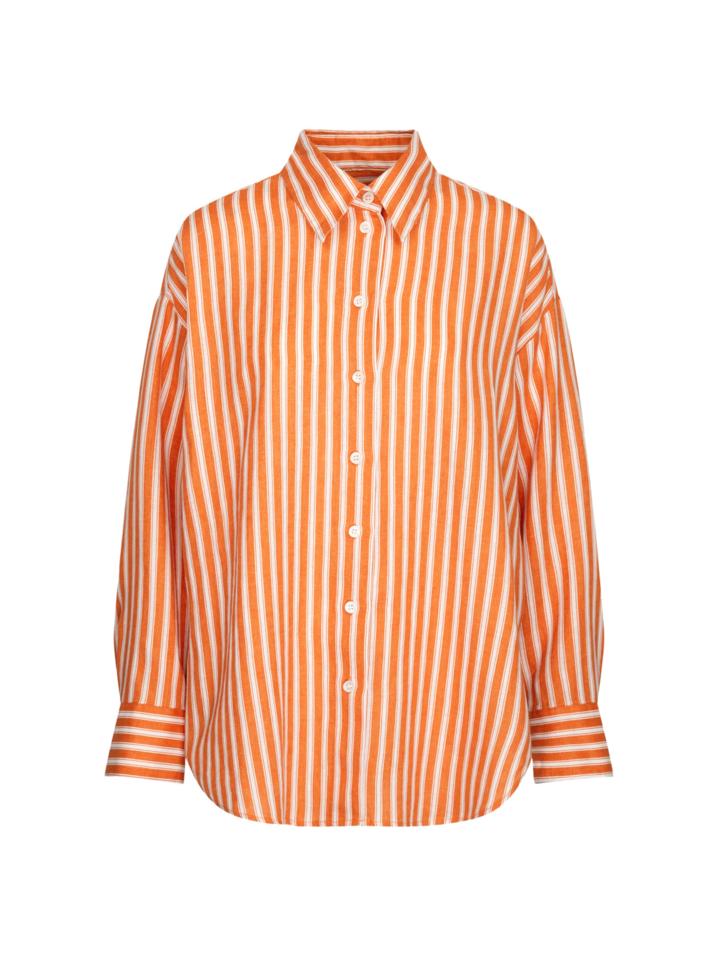 Chemisier 'Schwarze Rose' SEIDENSTICKER en orange : devant