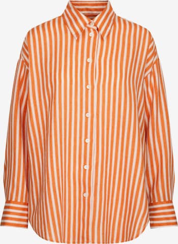 Chemisier 'Schwarze Rose' SEIDENSTICKER en orange : devant