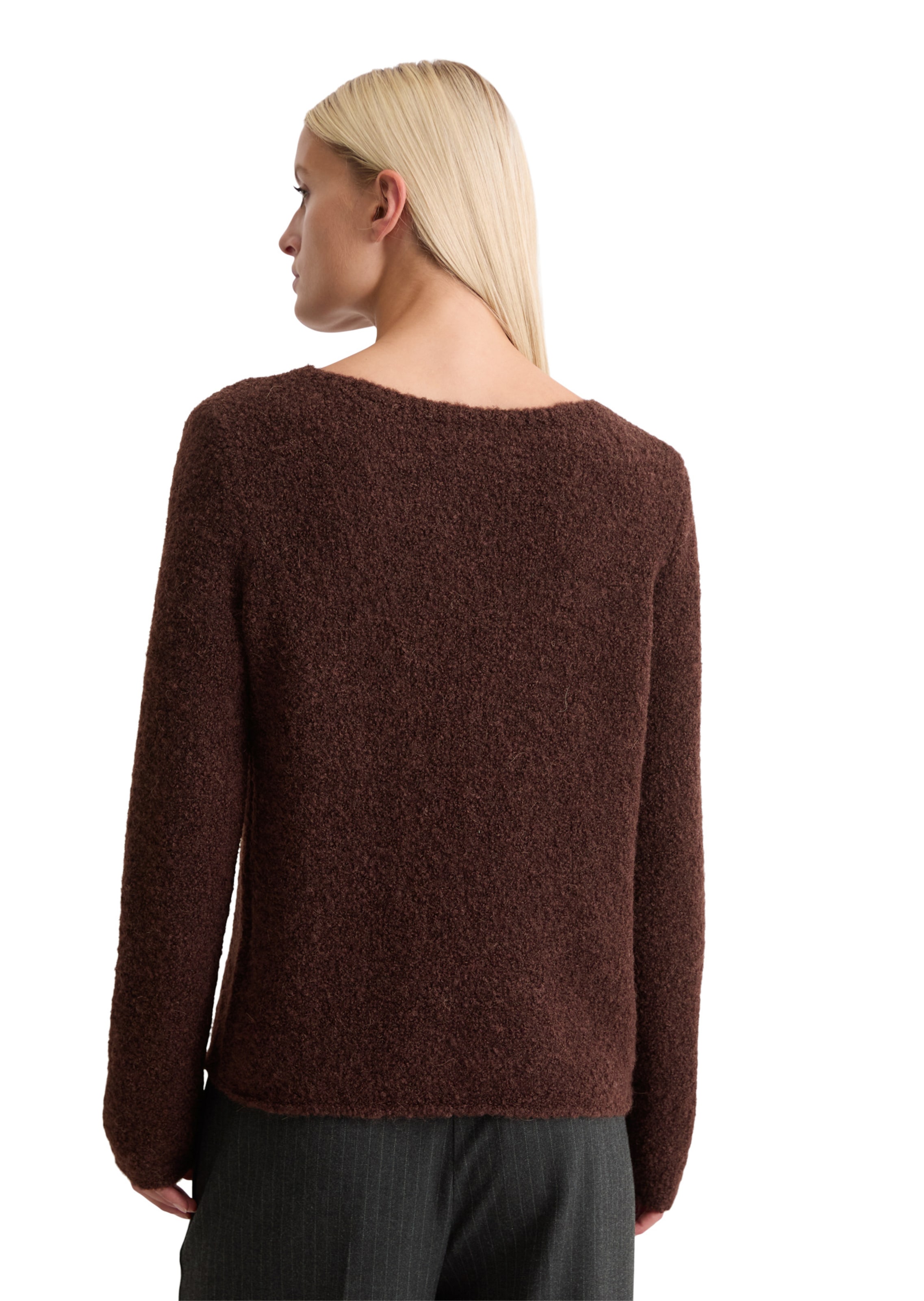 Marc O'Polo Sweater 'Bouclé' in Red