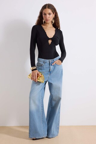 Trendyol Shirt Bodysuit in Black