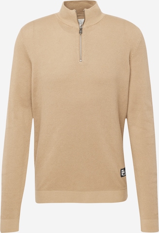 Pull-over QS en marron : devant