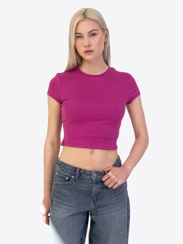 BROKE + SCHÖN Shirt 'Weiches Crop T-Shirt' in Pink: front