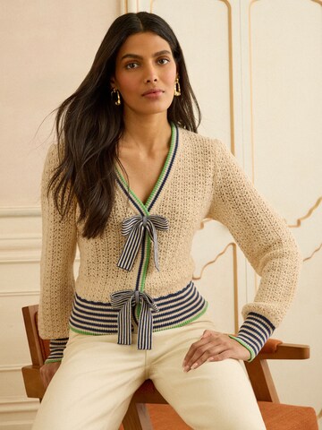 Cardigan love & roses en beige