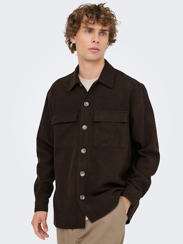 Only & Sons - Chaqueta de entretiempo 'ONSPaul' en marrón: frente