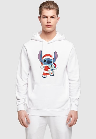 Felpa 'Lilo And Stitch - Christmas' di ABSOLUTE CULT in bianco: frontale