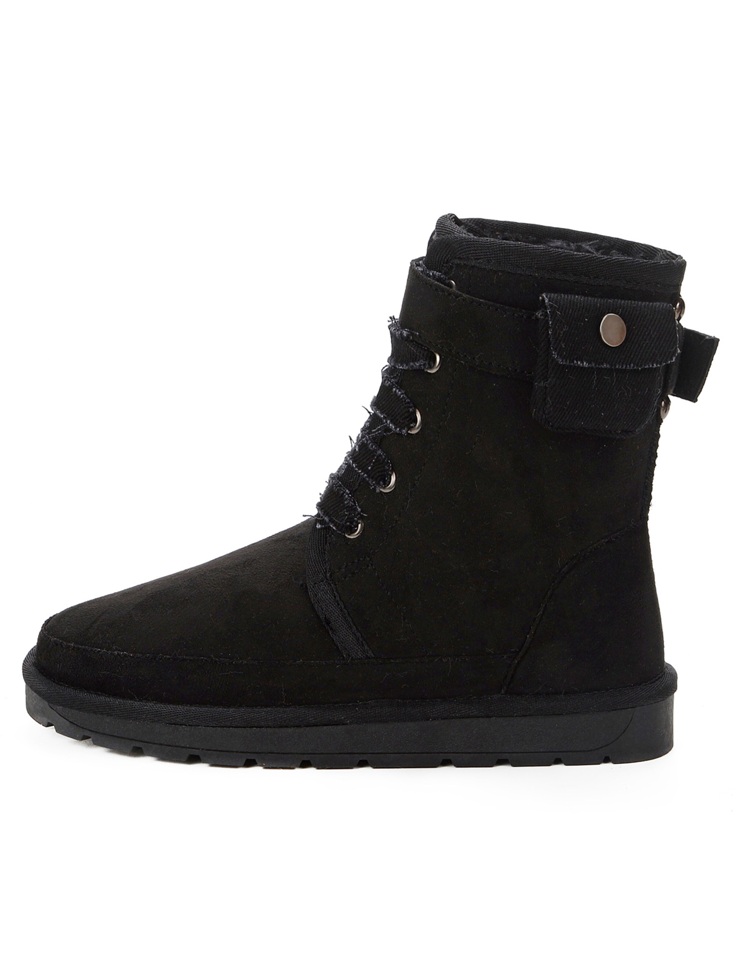 Island Boot Lace-up boot 'IMAAN' in Black: front
