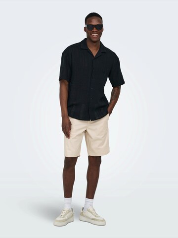 Only & Sons - Ajuste confortable Camisa 'ONSDANI' en negro
