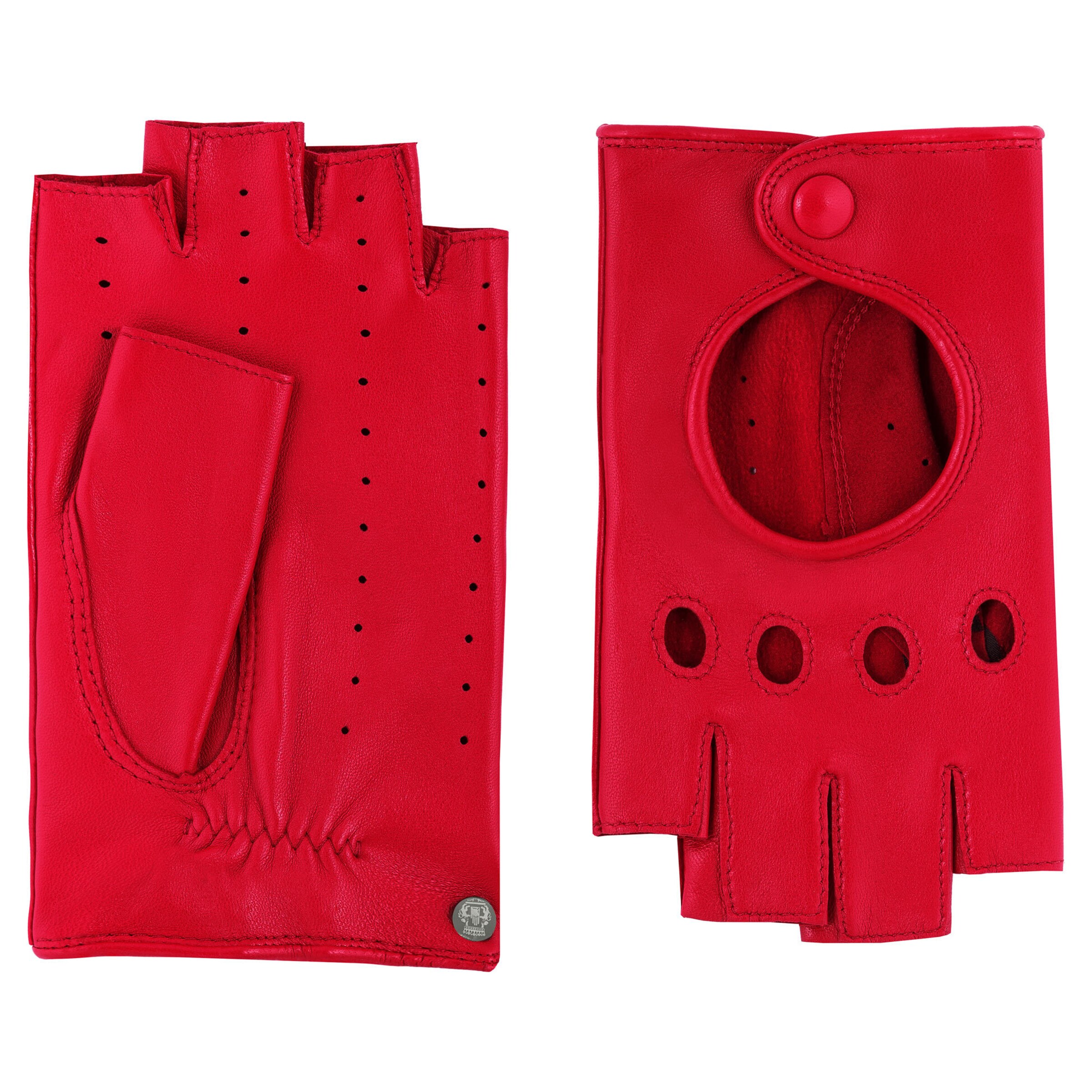Roeckl Short finger gloves 'FLORENZ AUTOFAHRER' in Red: front