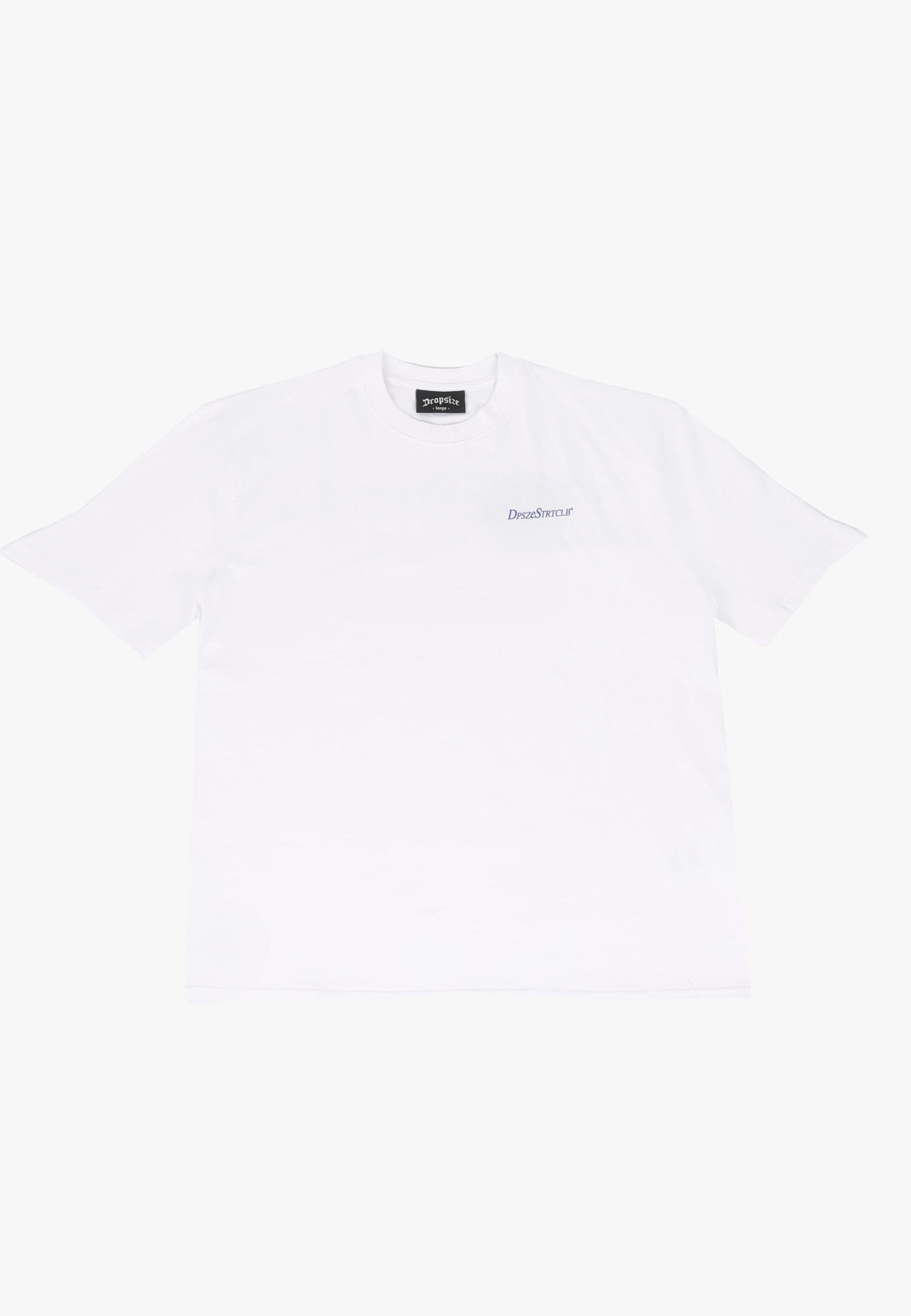 Dropsize Shirt 'STRTCLB' in Wit: voorkant