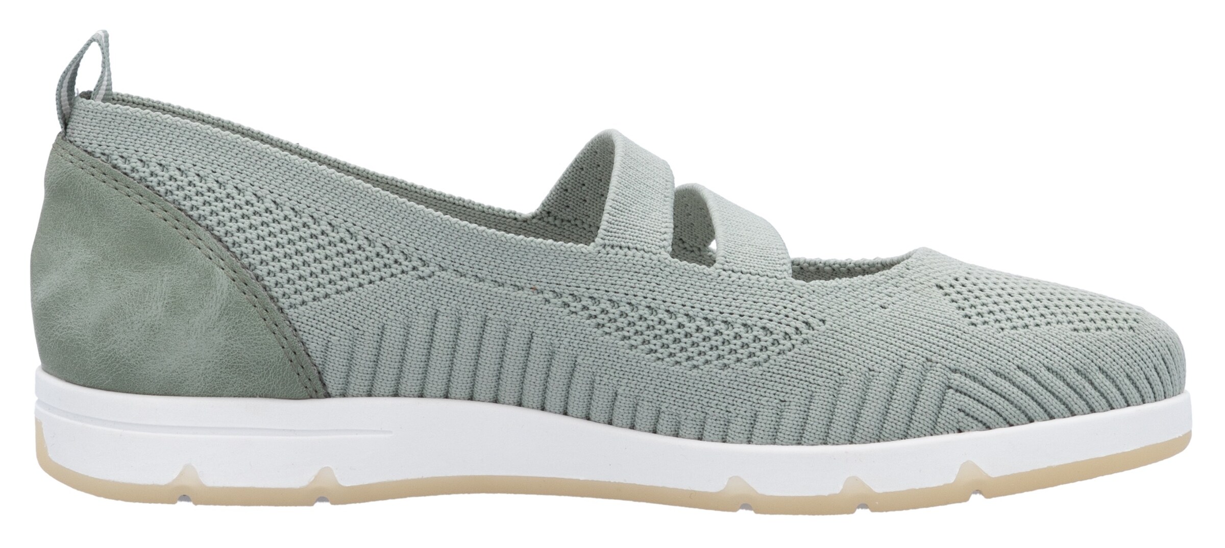 Rieker Ballet Flats with Strap in Green