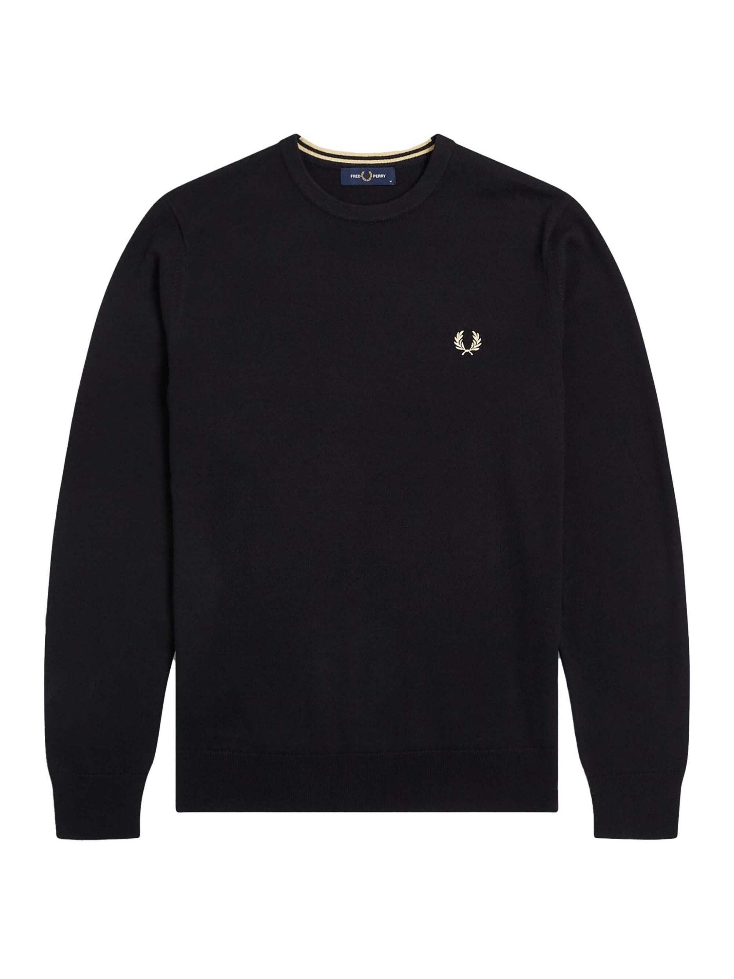 Fred Perry Sweatshirt in Black: front